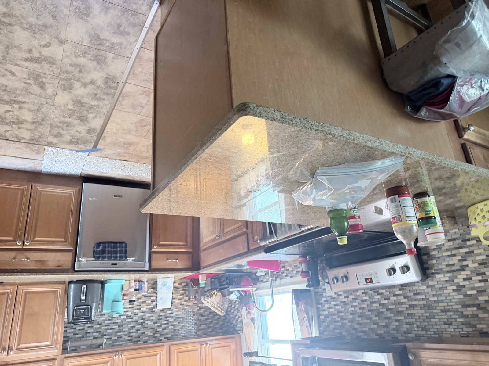 123 Alaric Dr — kitchen subfloor and LVP flooring